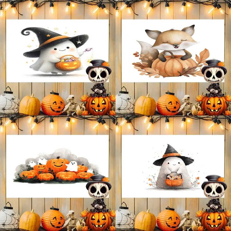 

Cute Ghost Halloween Background Cloth Hanging Cloth Bedroom Bedside Decorative Wall Cloth Rental Dormitory Tapestry