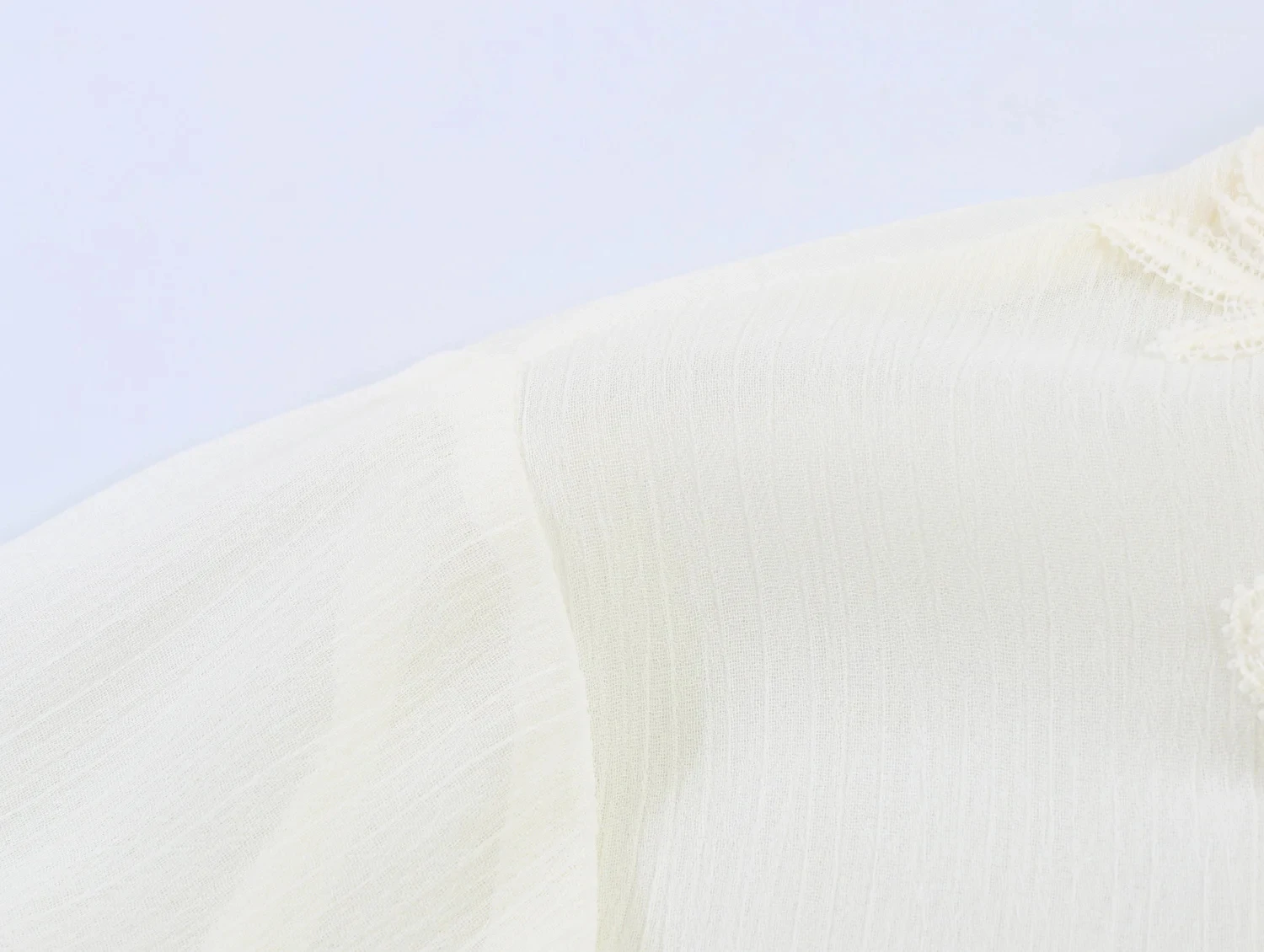 HH Damen Elegante Sexy Spitzenbluse mit Rüschen, V-Ausschnitt, Langen Ärmeln und Transparentem Chiffon, Sommermode 2026 für Abendverabredungen – Detail 5