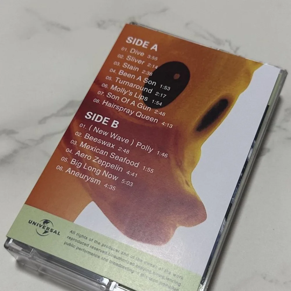Nirvana Grunge Rock Music Cassette Tape Vintage Style Audio Tape Brand New Sealed for Collection and Home Playback
