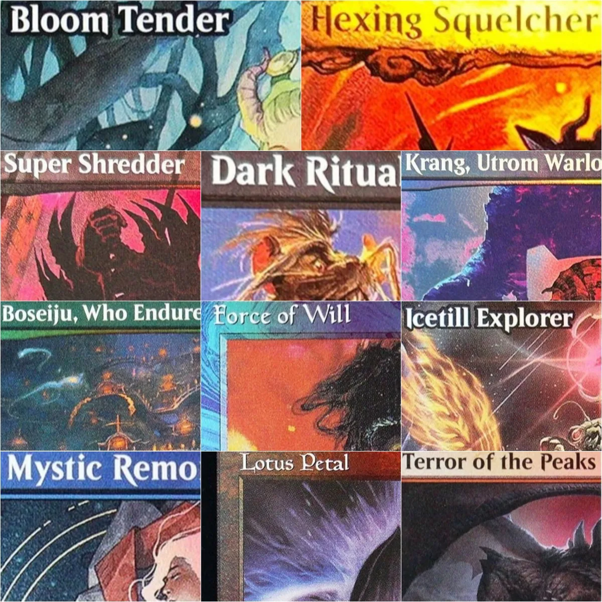 

Foil "Food Chain/Bloom Tender/Hexing Squelcher" TCG Magical Cards Game Top Quality Playing Gathering Board Game Trading Cards