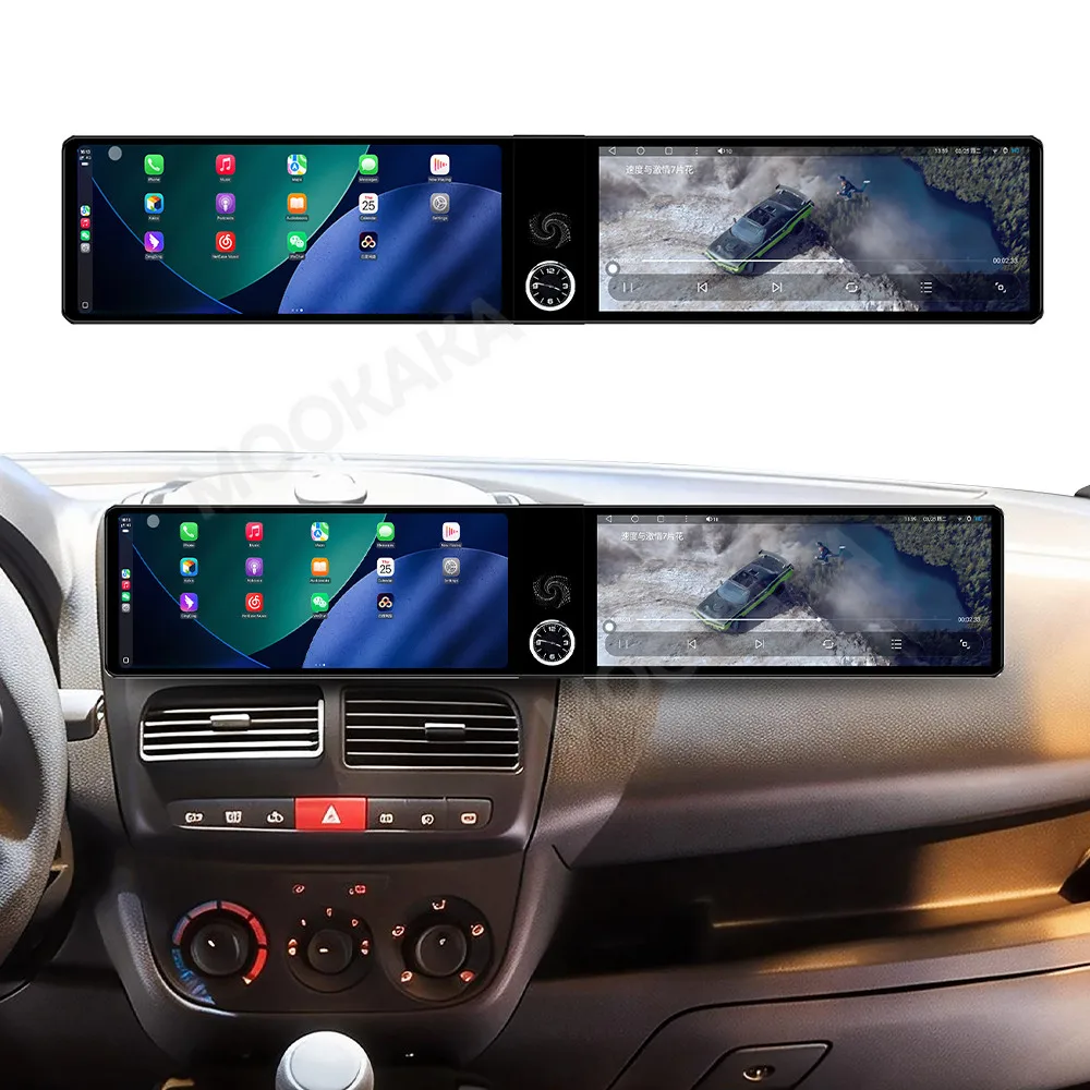 12.3 inch Dual Screen For Opel COMBO 2011 2012-2018 Car Radio Wireless BT CarPlay Android 13 4G GPS Navigation Multimedia Player