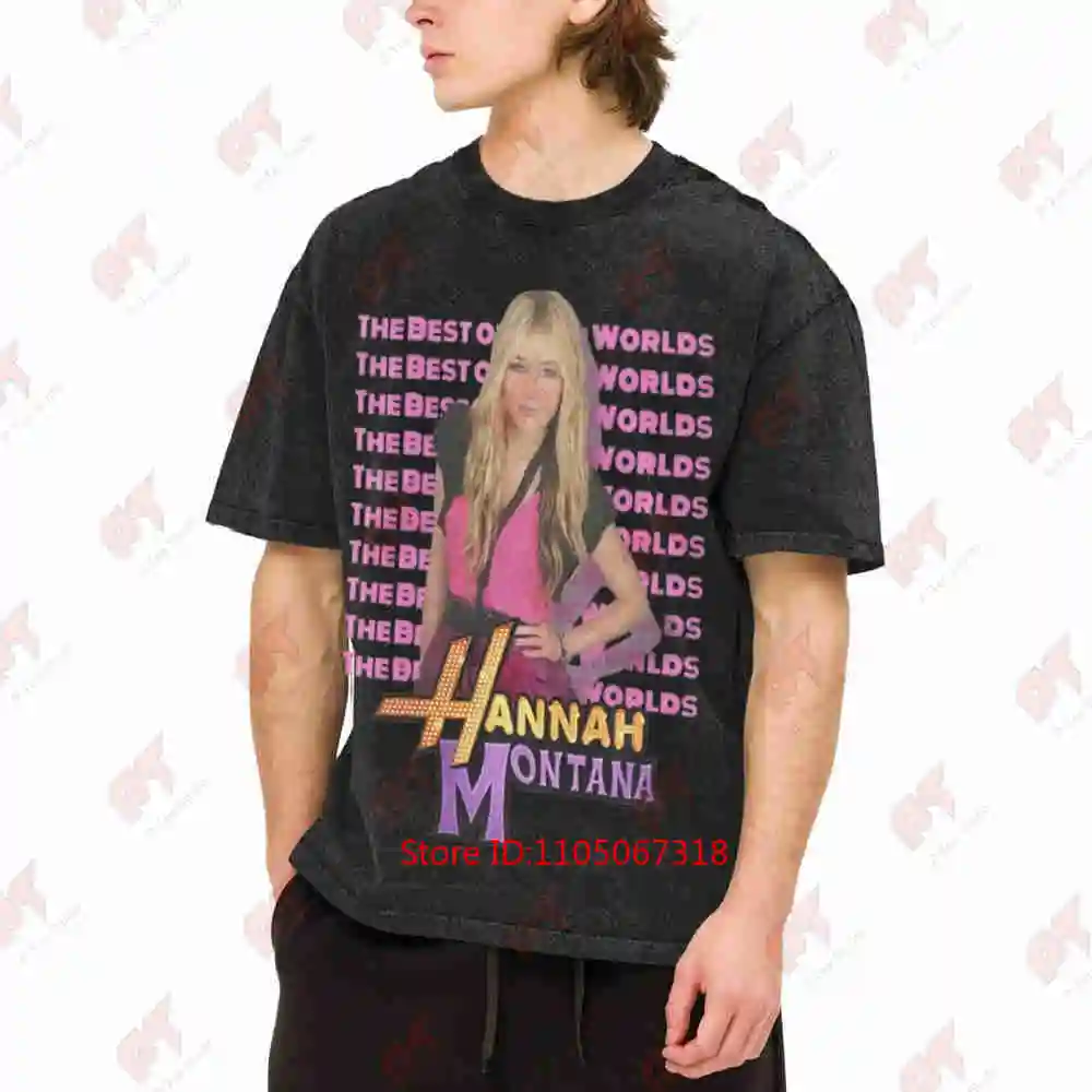 Hannah Montana Singer Merch Vintage Washed Tee Pure Cotton T-Shirt