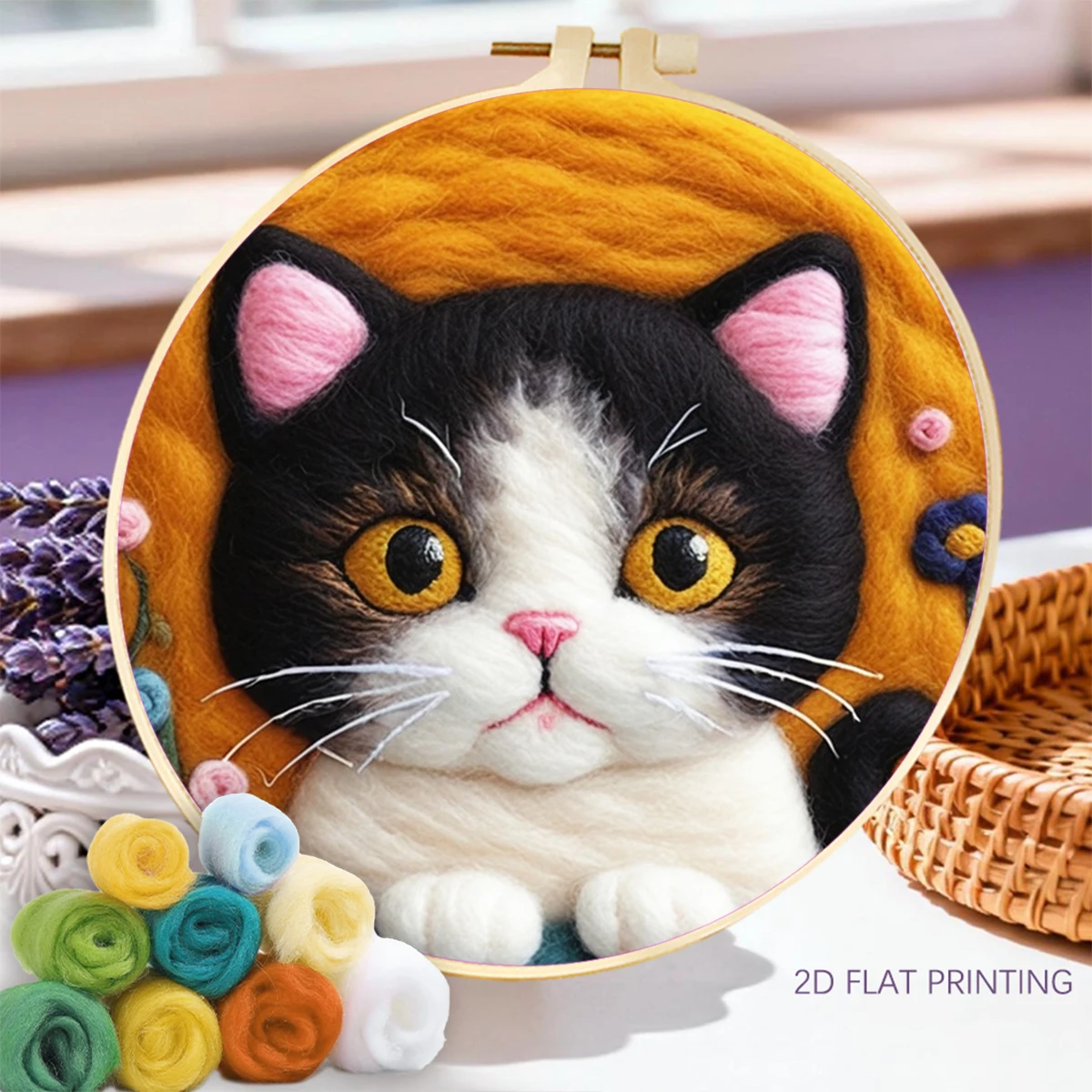 Embroidery For Beginners - RUOPOTY Kit Kerajinan Felt Lukisan Interior,