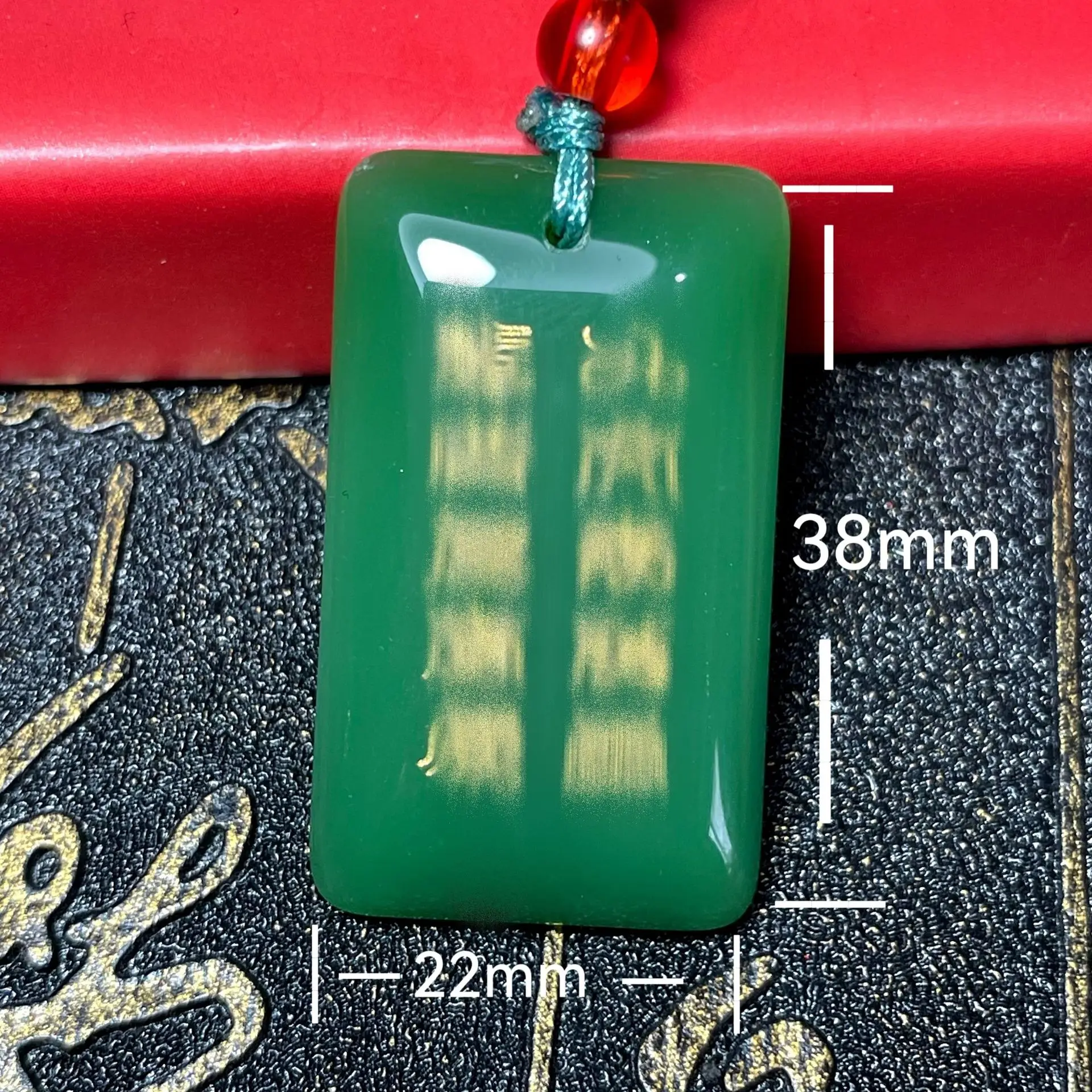 Chinese Style Imitation Jasper Taoist Jade Pendant Necklace Lucky Blessing Wealth Good Luck Health Peace Relationship Study Prom