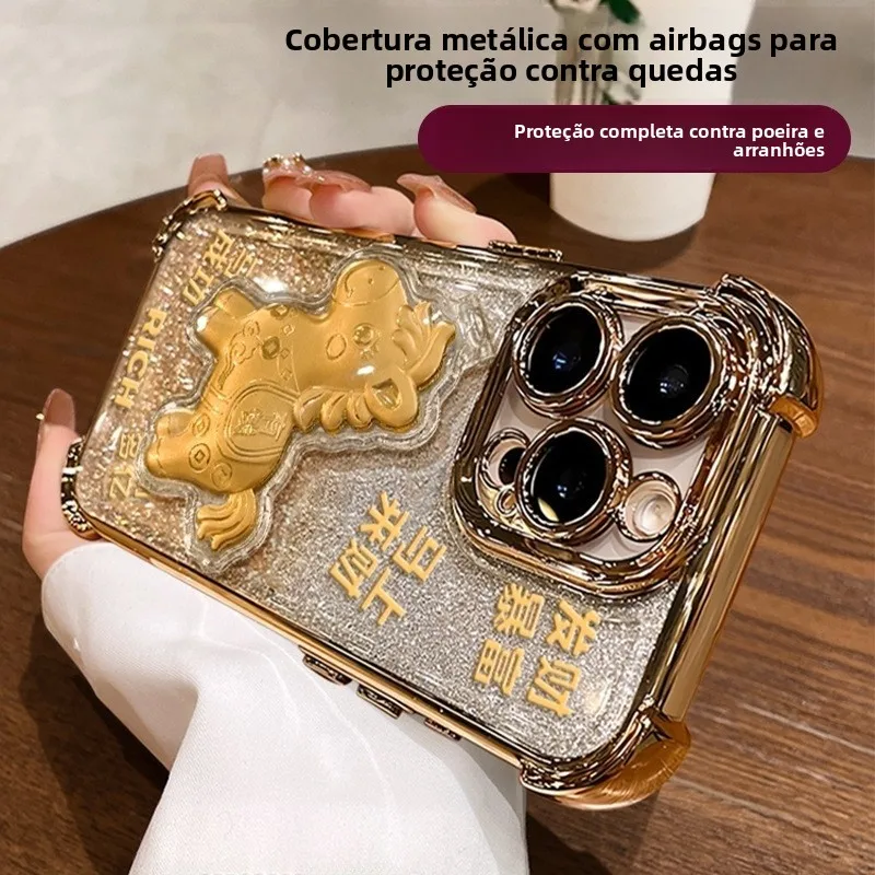 capa-protetora-para-iphone-17-pro-max-16-15-14-13-com-suporte-espelhado-cavalo-dourado-estilo-simples-atraente-c