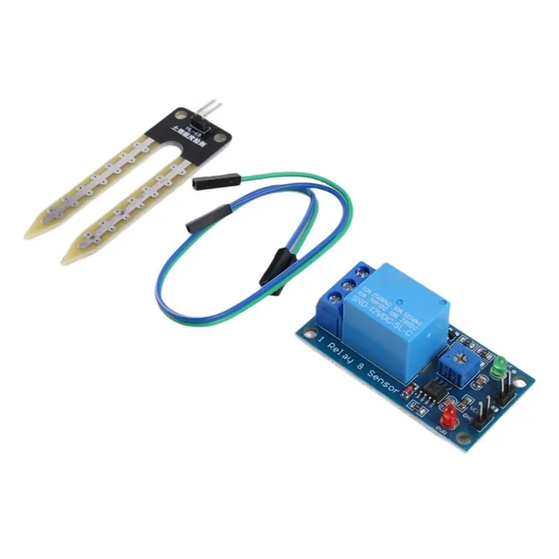 AC88-5X DC 12V Soil Moisture Sensor Relay Control Module Automatic Watering Of The Humidity Starting Switch