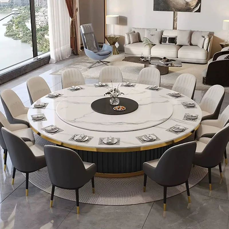 Restaurant Coffee Dining Table Chairs Round Kitchen Marble Center Modern Dining Table Nordic Lounge Muebles Salon Furniture