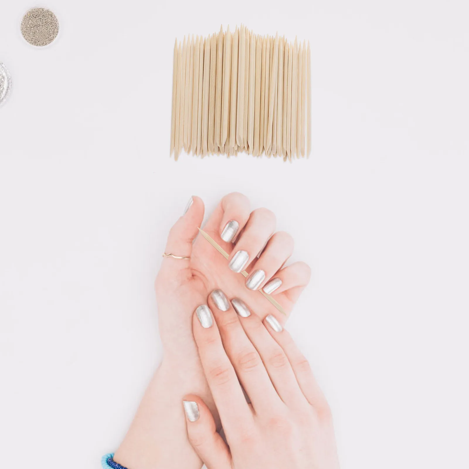 300 bâtonnets en bois naturel pour ongles, pousse-cuticules doux pour le nail art, outil de manucure et pédicure, fournitures de manucure pour femmes
