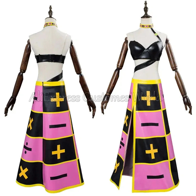 Disfraz de Anime Jo Trish Una, disfraz de Bizarre Adventure Golden Wind, sujetador, falda, trajes, Halloween, Carnaval, ropa de mujer