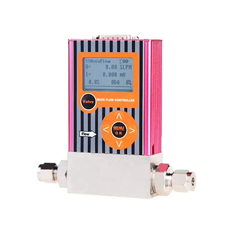 Digital Pressure Flow Meter 0-3000SLM Helium      Acetylene Propane Automatic Thermal Control     Mass Flow Meter
