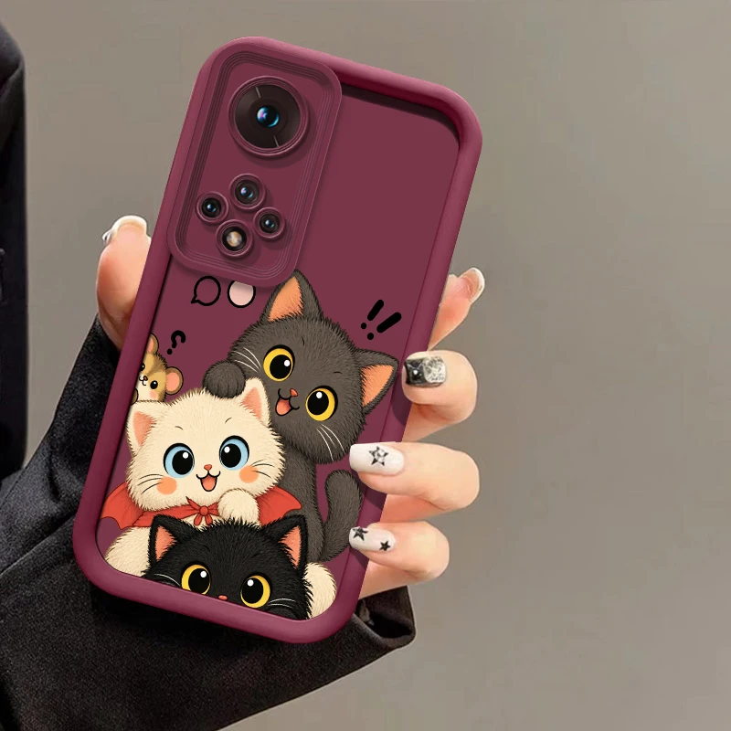 Cute Funny Cat Pattern Phone Case For Honor Magic 8 7 4 Lite 6 Pro Play 7T 8T 30 60 Plus Drop Resistant Silicon Soft Covers Capa view 6