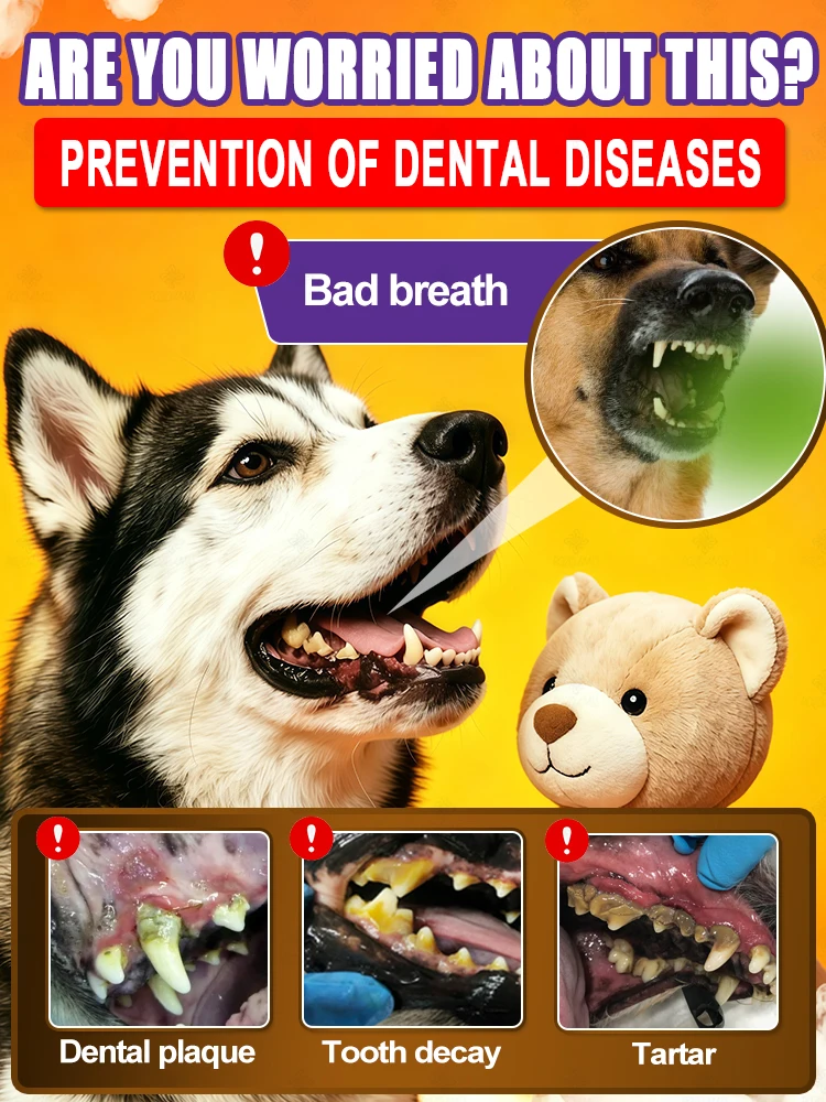 Pet Teeth Cleaning Mousse Toothpaste Foam, Suitable for Dogs and Cats, Safe Edible Formula, Help Loosen Dental Build-up, Freshen Pet Mouth & Remove Odd Smell