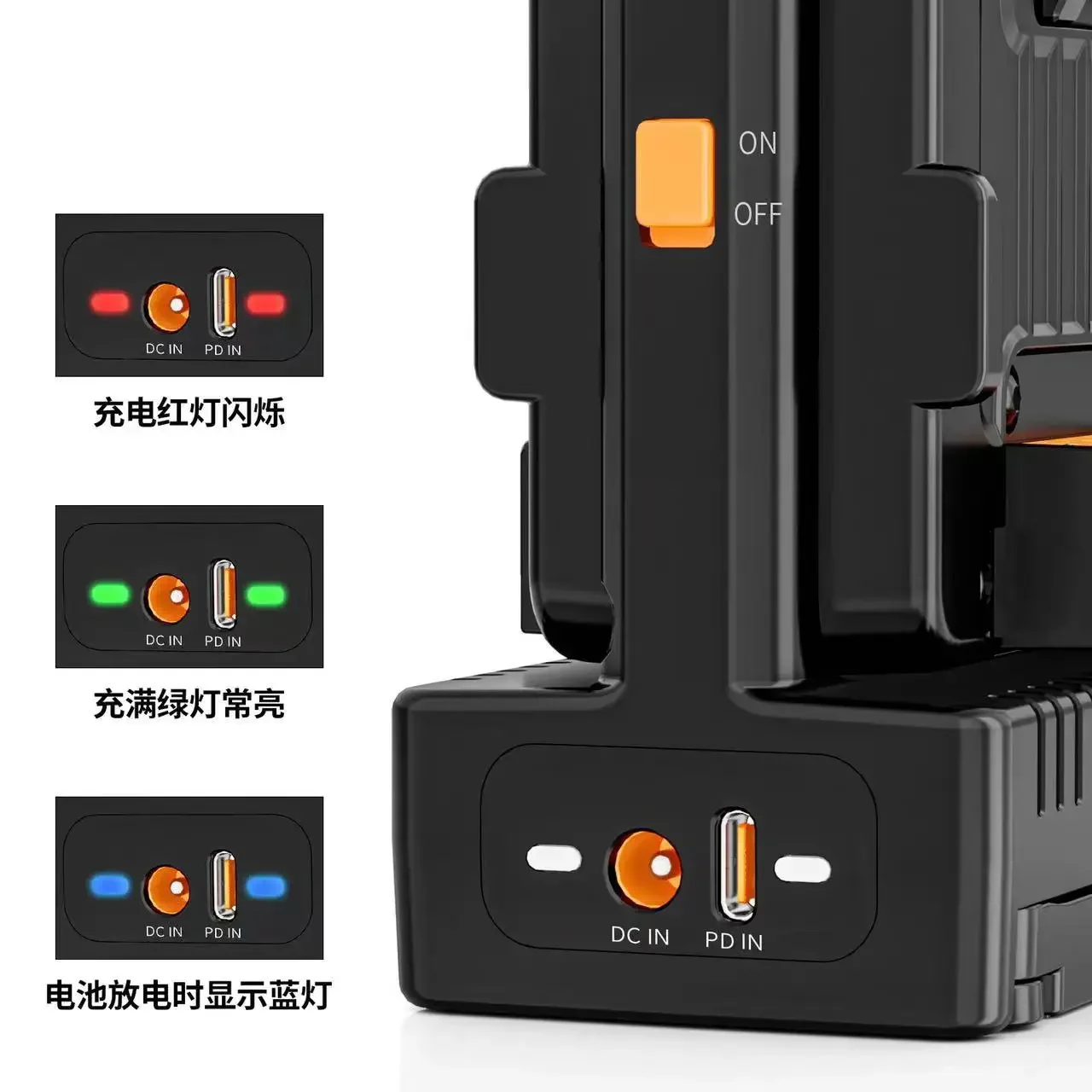 ZGCINE positive light VM-C2 dual-channel charger, suitable for Sony V-port battery double charge D-TAP output discharge