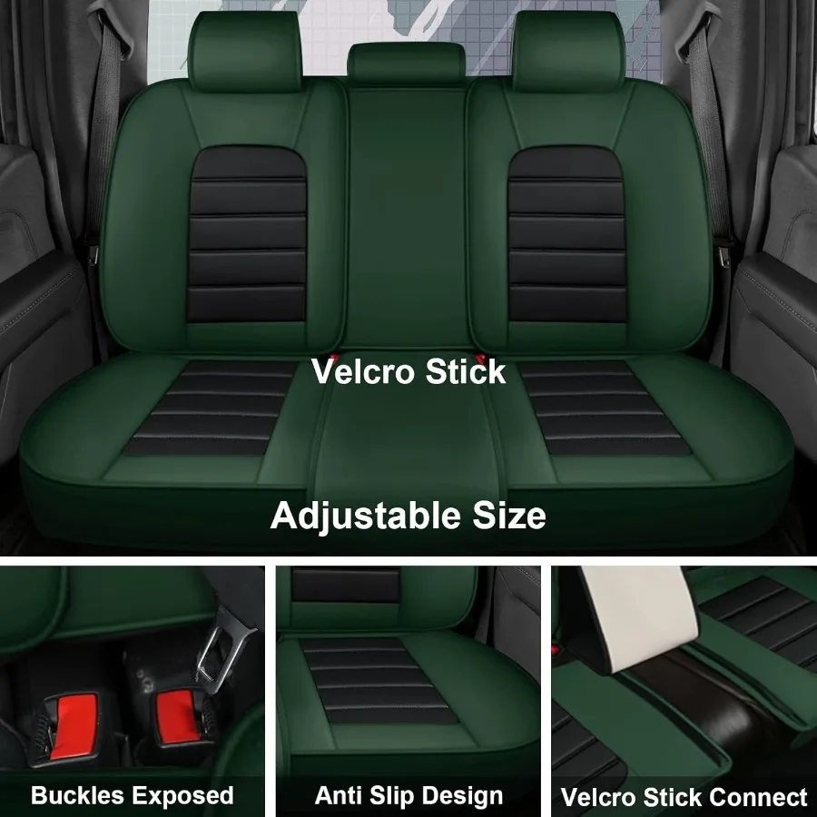 مجموعة كاملة من أغطية المقاعد الجلدية الفاخرة المكونة من 5 قطع لسيارة Ford F350 F350 2019 مع خصائص مقاومة للماء والبقع تتضمن S