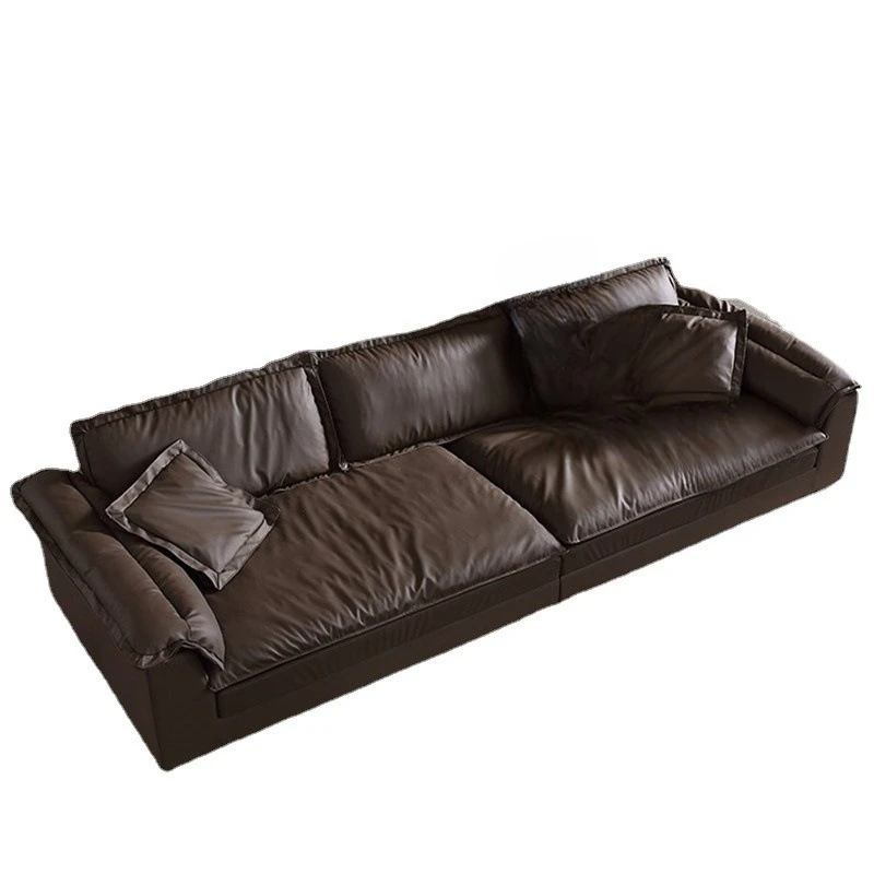 Silicone leather sofa light luxury ecological modern Italian minimalist floor