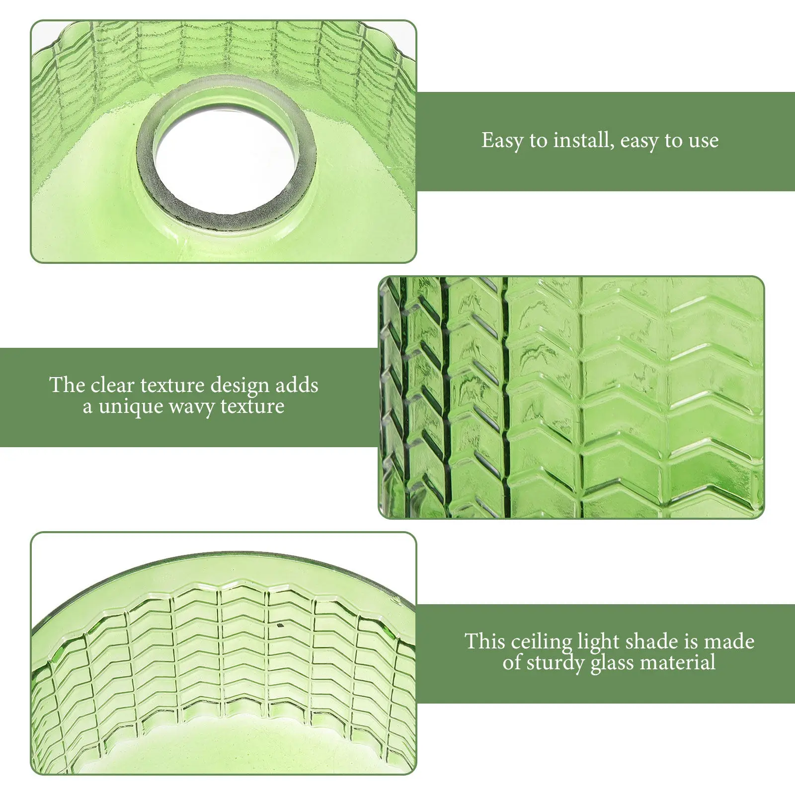 

Elegant Glass Pendant Light Shades Only Modern Hanging Lamp Bulb Cover with Simple Design Replacement for Old Broken Lampshade