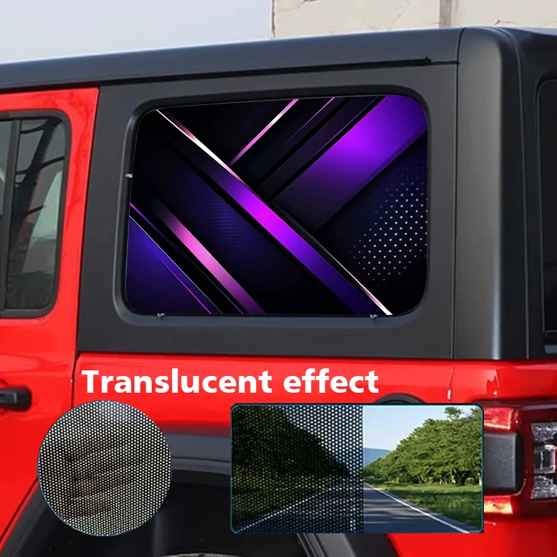 

Наклейки на боковые стекла автомобиля (2 шт.), односторонняя видимость, идеальная защита конфиденциальности, полые наклейки из ПВХ, разнообразные узоры.