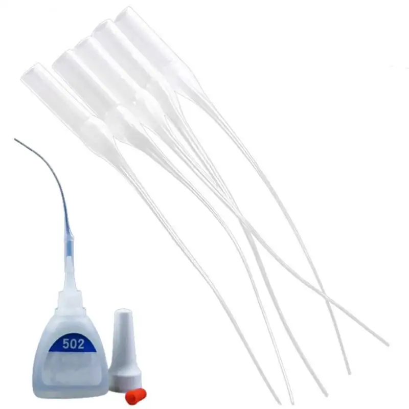 pack Glue Micro-Tips Plastic Glue Bottle Tips Glue Extender Precision Applicator Dropping Tube Nozzle For Crafting Lab