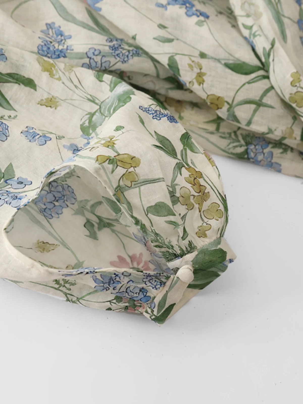 لطيف الرياح الكتان irt المرأة فضفاضة فانوس غير رسمي Sve V-Ne Lin دمية أعلى الخريف الأولي طباعة تخفيف Sle طويل Sve #4