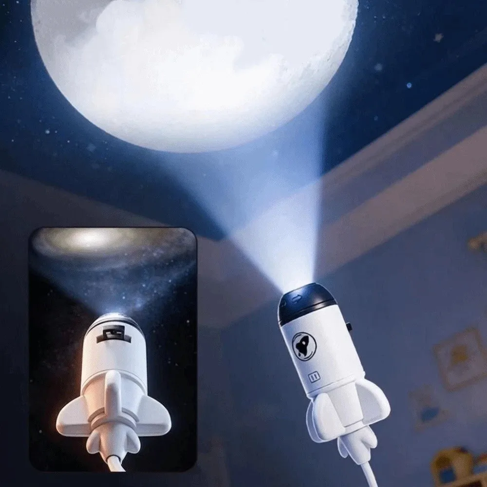 HD Projection Effect Galaxy Projector Lamp USB Powered Soft Gentle Lighting Star Projector Vivid Starry Sky