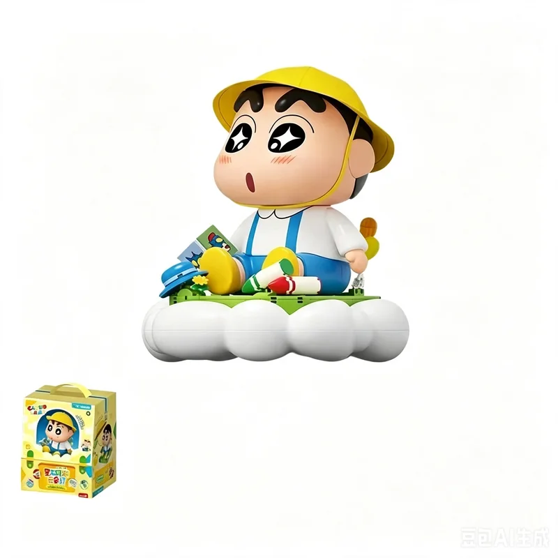 Anime Areax Crayon Shinchan Blind Box Building Blocks Touch Tap Night Light Cute Table Ornament Collectible Decor Valentine gift