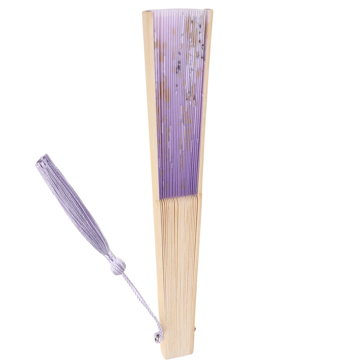 

Folding Fans Craft Purple Flower Print Handheld Fan For Dance Party Performance Wedding Decoration Gift Folding Fan Craft