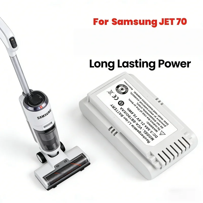 

Аккумуляторная литий-ионная батарея 4000 мАч для пылесосов Samsung Jet70 Series Jet90E VS15T7032P4 VS15R8542S1 VCA-SBT90E