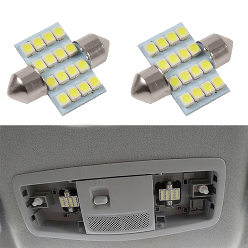 Imagen 1 del producto 4 piezas de luces de lectura LED blancas de alto brillo lámpara de techo para Mitsubishi ASX Outlander 2012 2013 2014 2015 Interior del coche