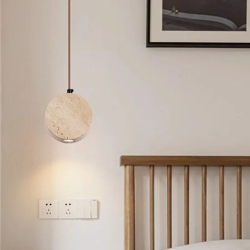 Art Designer Novelty Stone Restaurant Pendant Light Bedside Parlor Dining Room Lamp Cord Adjustable