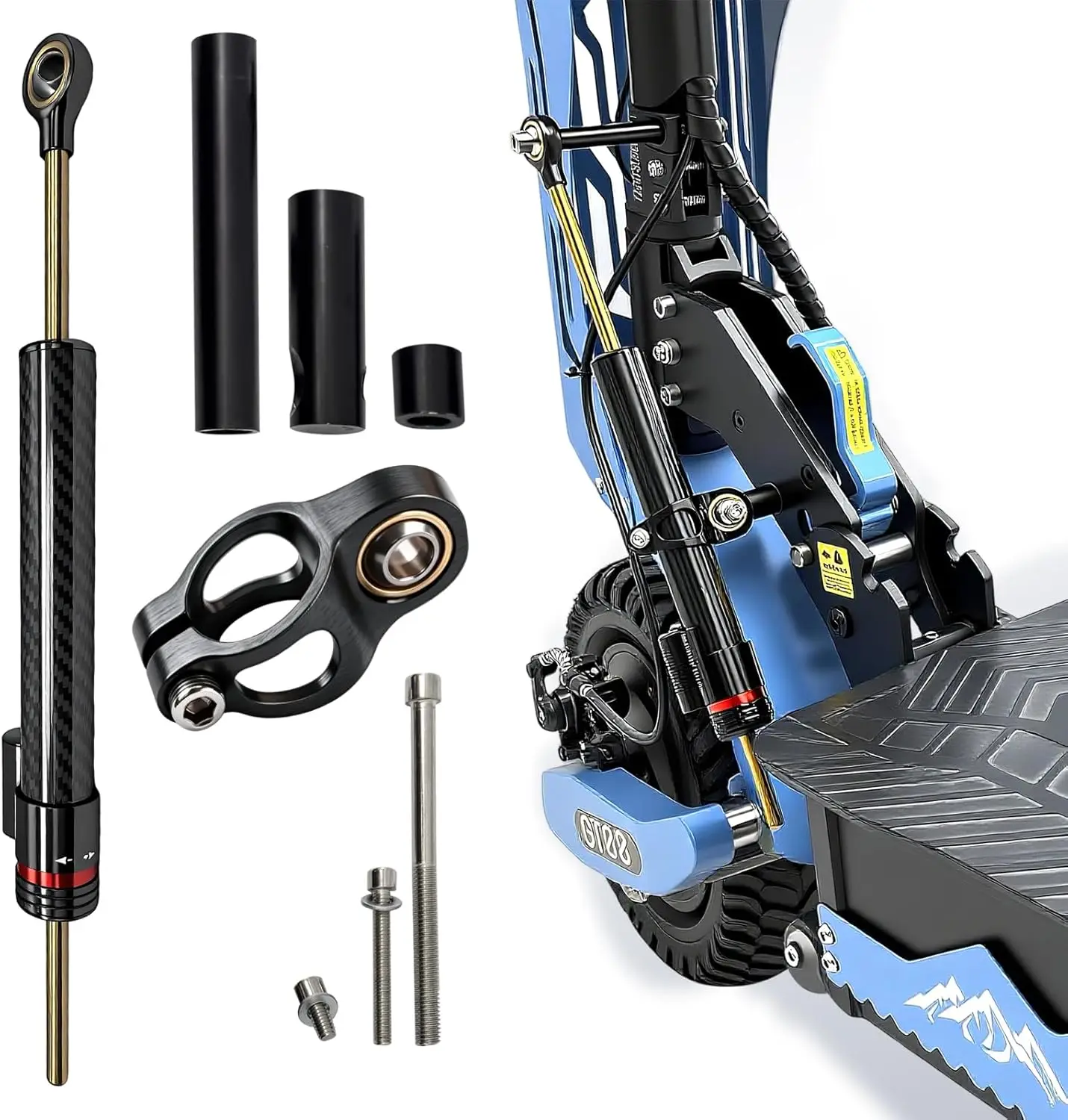 [345 мм] моторизованный скутер GT08, линейный адаптер стабилизатора рулевого управления мотоцикла для Yamaha YZF R1/R3/R6/R15/R25 FZ1 FZ8 FZ09