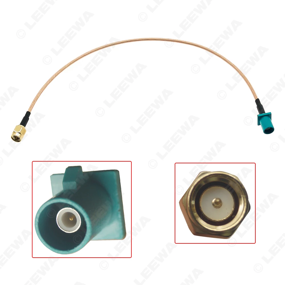 LEEWA Blue FAKRA Type Z Male Plug To SMA Male For GPS Antenna Adapter Pigtail Cable Using RG316 Coax