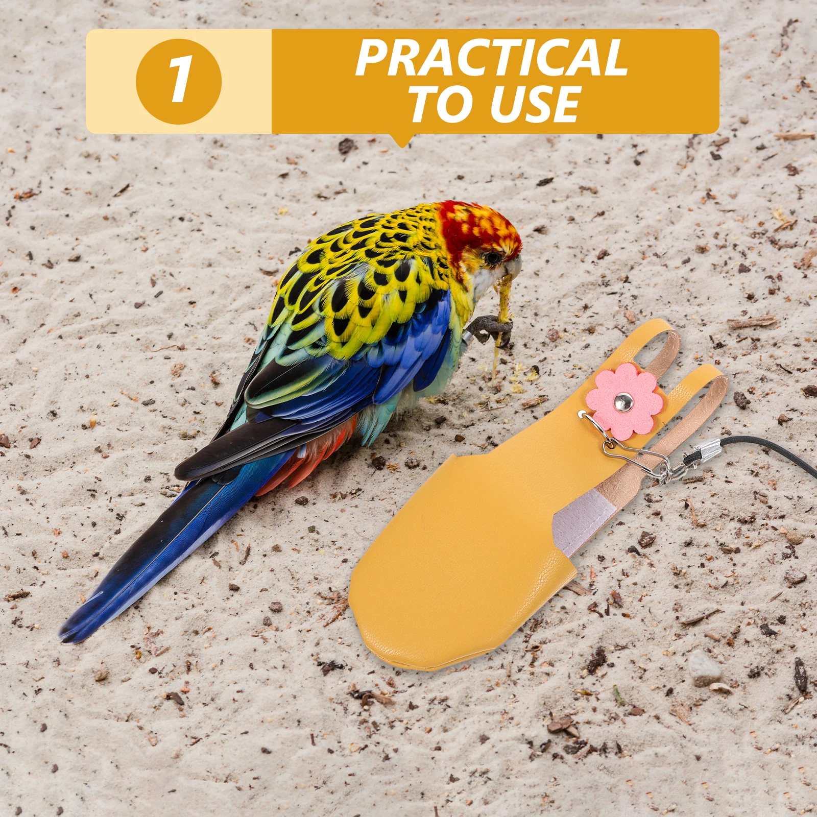 

Creative Parrot Flight Suit Pet Diaper With 4M Leash High Quality Lightweight Durable For Birds Green Cheek Conure