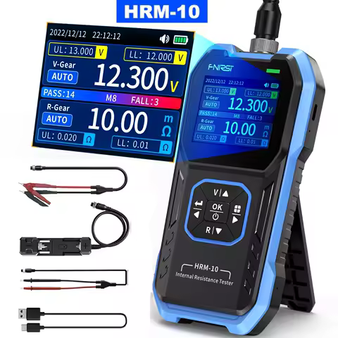 FNIRSI HRM-10 Voltage Internal Resistance Battery Tester,VoltMeter,Car Battery Tester,AAA AA Battery,100V 200&Omega;,Battery Analyzer