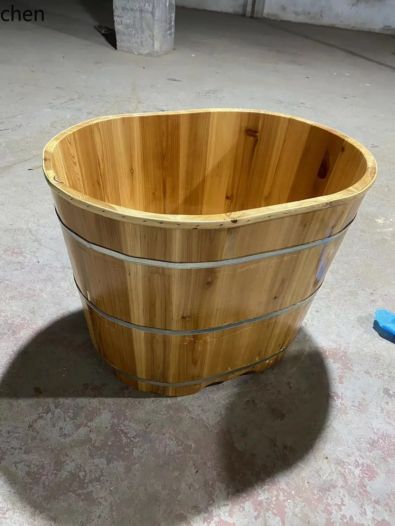 H1  Full Body Solid Wood Bathtub Small Household Bath Tub Shower Bucket