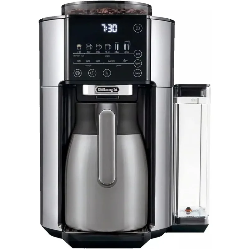 

De'Longhi TrueBrew Drip Coffee Maker, Built in Grinder, Single Serve, 8 oz to 24 oz with 40 oz Carafe