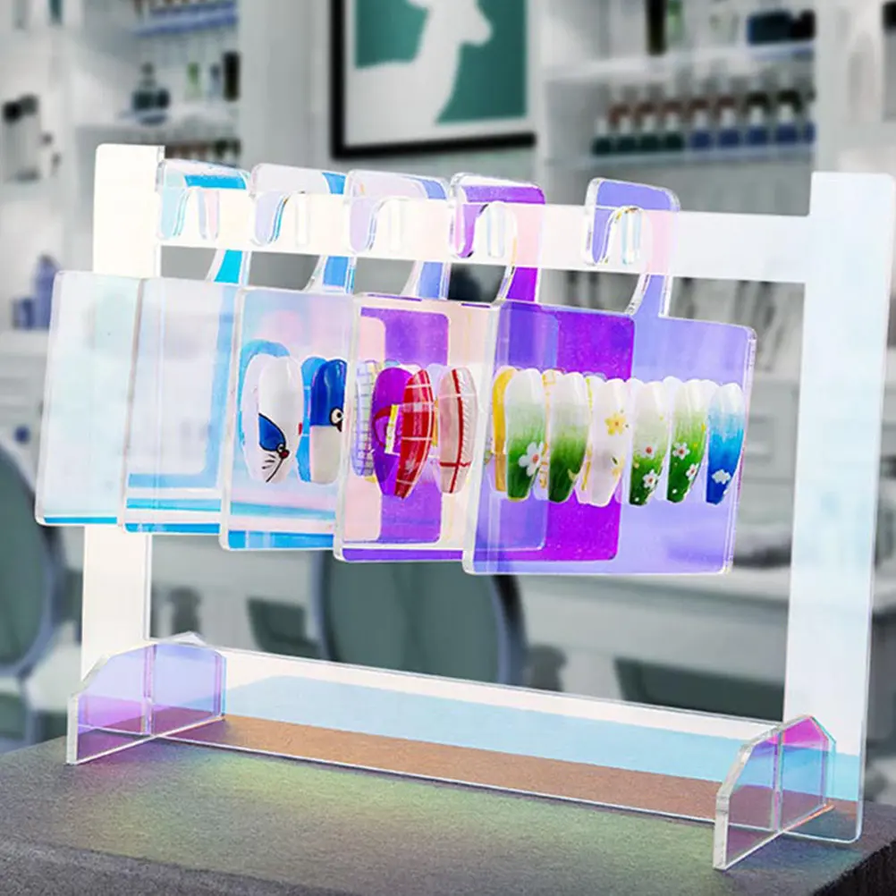 

Набор акриловых демонстрационных досок для дизайна ногтей с гладкими краями, держатели для типсов, рамка для маникюра, декоративный элемент для салона, многоразовые принадлежности для нейл-арта