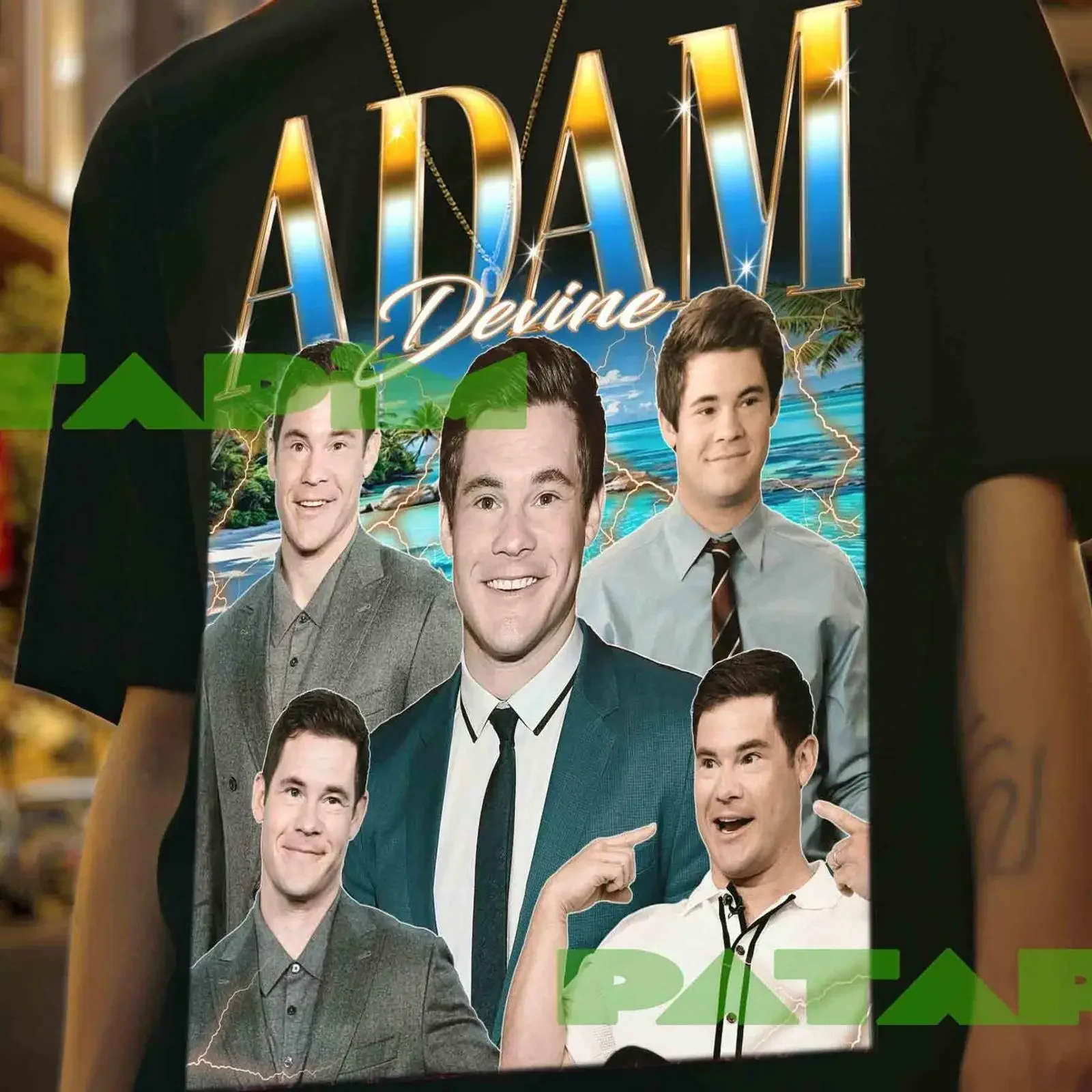 Adam Devine Retro SweaT T Shirt Cotton Blend vintage Washed Slightly designer clothes Top For Everyday Wear Comfortable homme