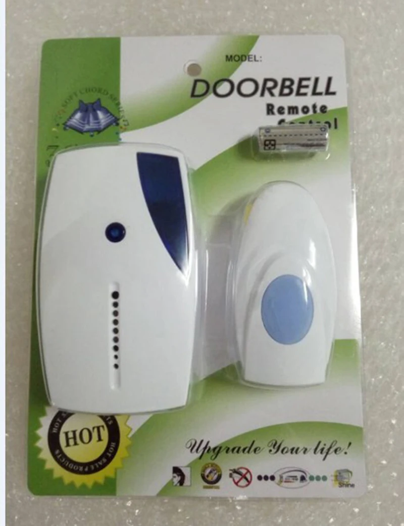 Wireless Doorbell Welcome Bell Intelligent Home Door Bell Alarm 36 Songs Smart Doorbell Wireless Bell Waterproof Button White