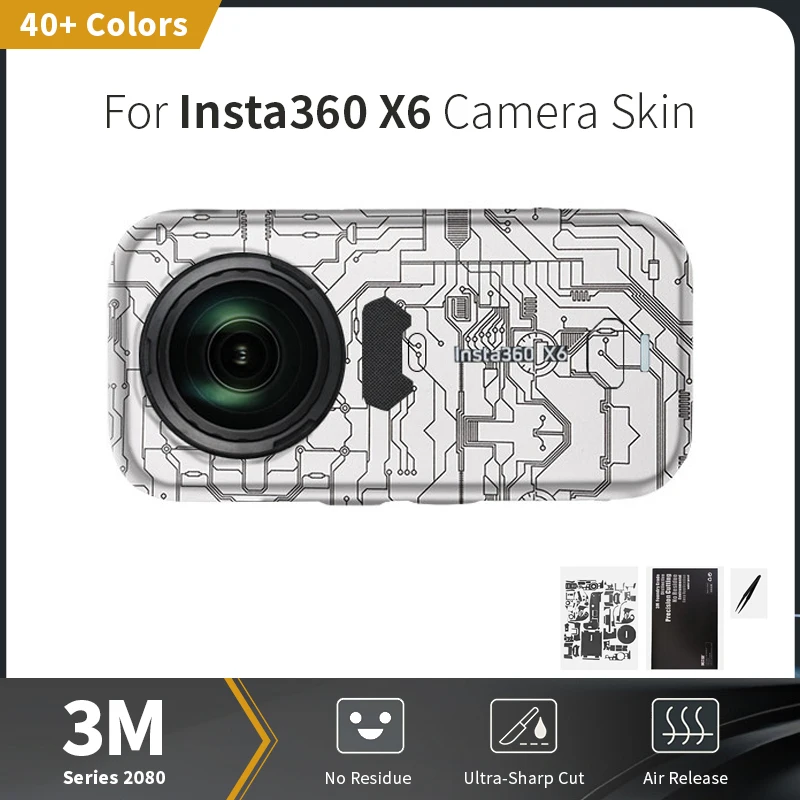 For Insta360 X6 Skin,Insta360 X6 Action Camera Sticker,Scratch-resistant protective film, full coverage protection