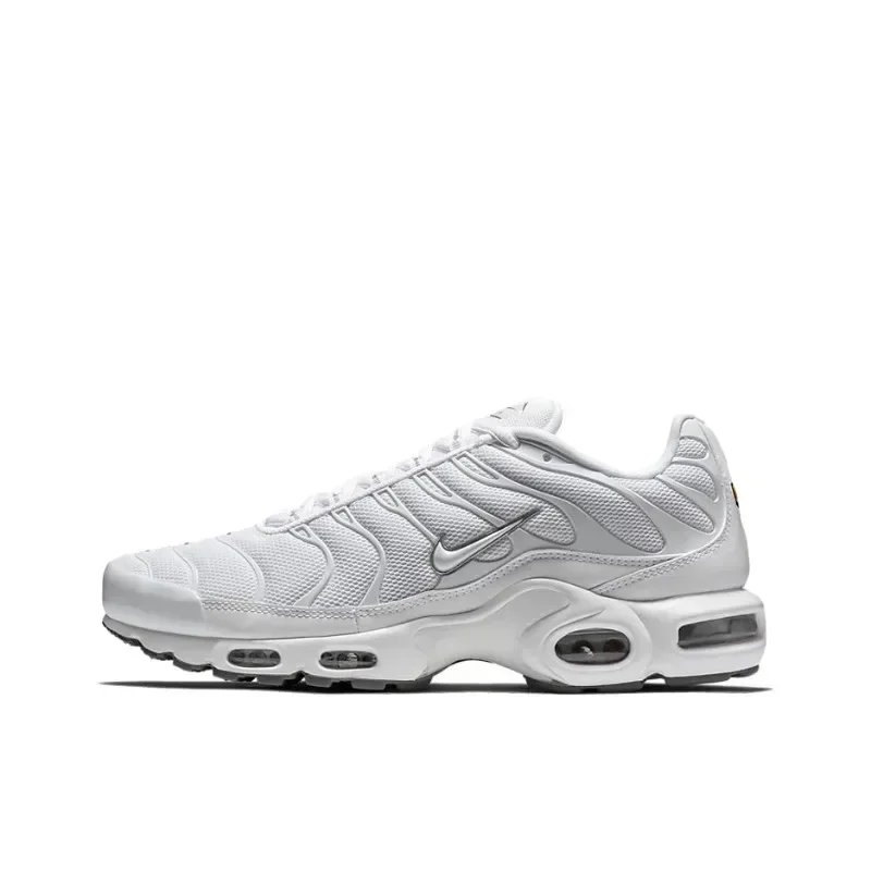 Nike Air Max Plus TN gris blanco amortiguación transpirable hombres zapatillas cómodas zapatillas para caminar al aire libre hombres 604133-139