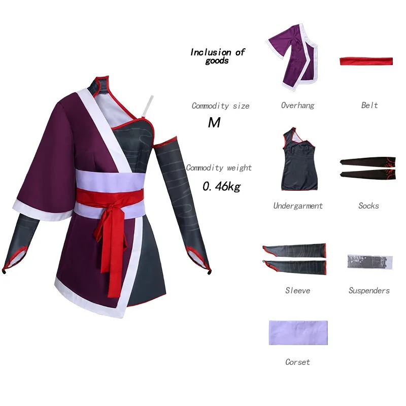 

Аниме Plum Blossom Eleven Scissor Seven Косплей Парик Meihua Warrior Униформа Костюм Вечернее Фиолетовое Платье Костюм на Хэллоуин для Женщин;