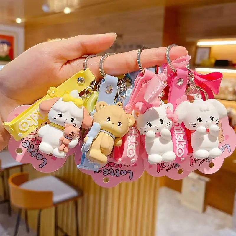 New Mikko Character Peripheral Kawaii Keychain Mousse Cammy Doll Bow Pendant Bag Decoration Children'S Christmas Gift