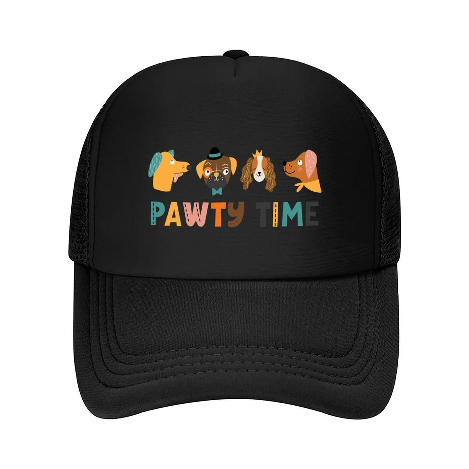

Dog Pawty Time Baseball Cap Military Cap Man Sunhat Snap Back Hat beach hat Men's Women's