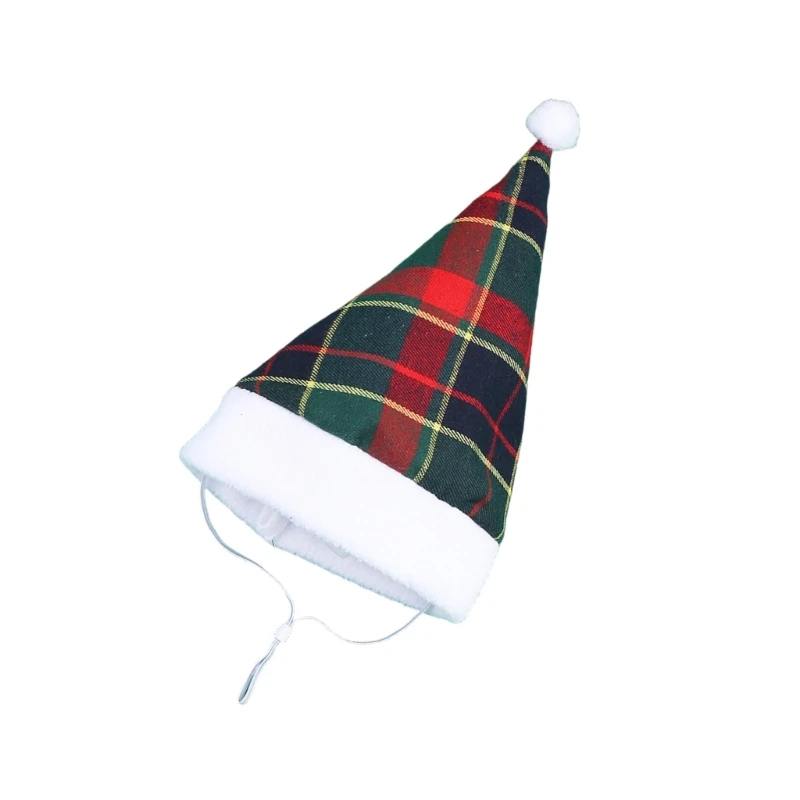 สัตว์เลี้ยง Plush Santa หมวกคริสต์มาสเครื่องแต่งกาย Headwears สำหรับสุนัขเทศกาล Props สุนัข Santa หมวกสัตว์เลี้ยง COSPLAY