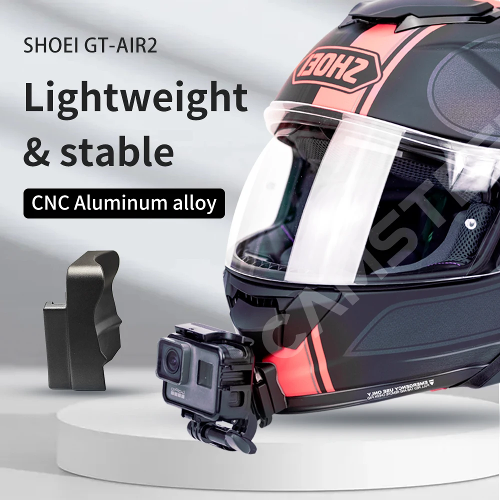 SHOEI GT Air2 Helmet Custom Aluminium Chin Mount for GoPro Hero12 11 10 9 DJI Action5pro 4 3 Insta360 X4 X3 Ace pro Camera