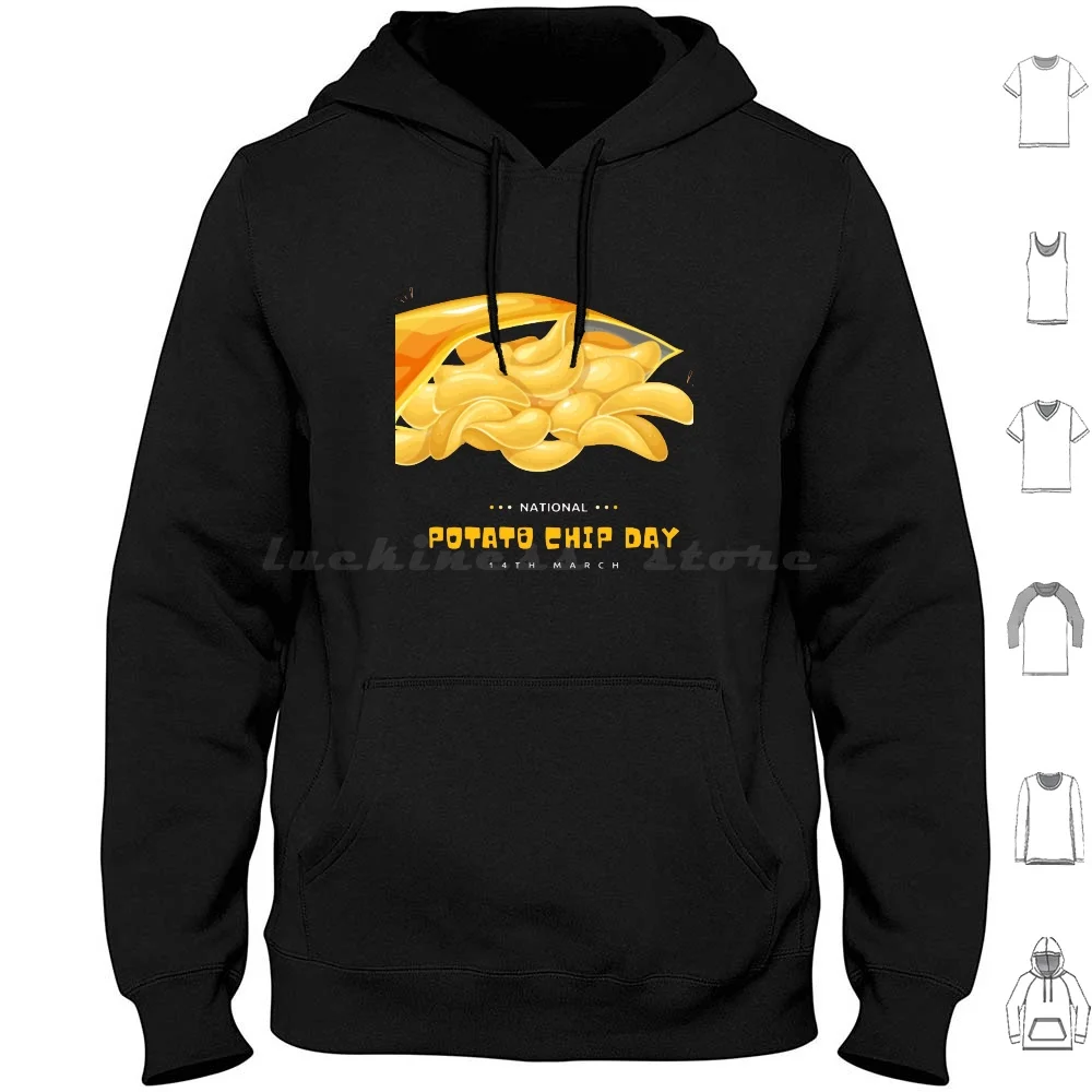 

National Potato Chip Day Hoodie cotton Long Sleeve Potato National Potato Chip Day Potato Chip Day Potato Lover National