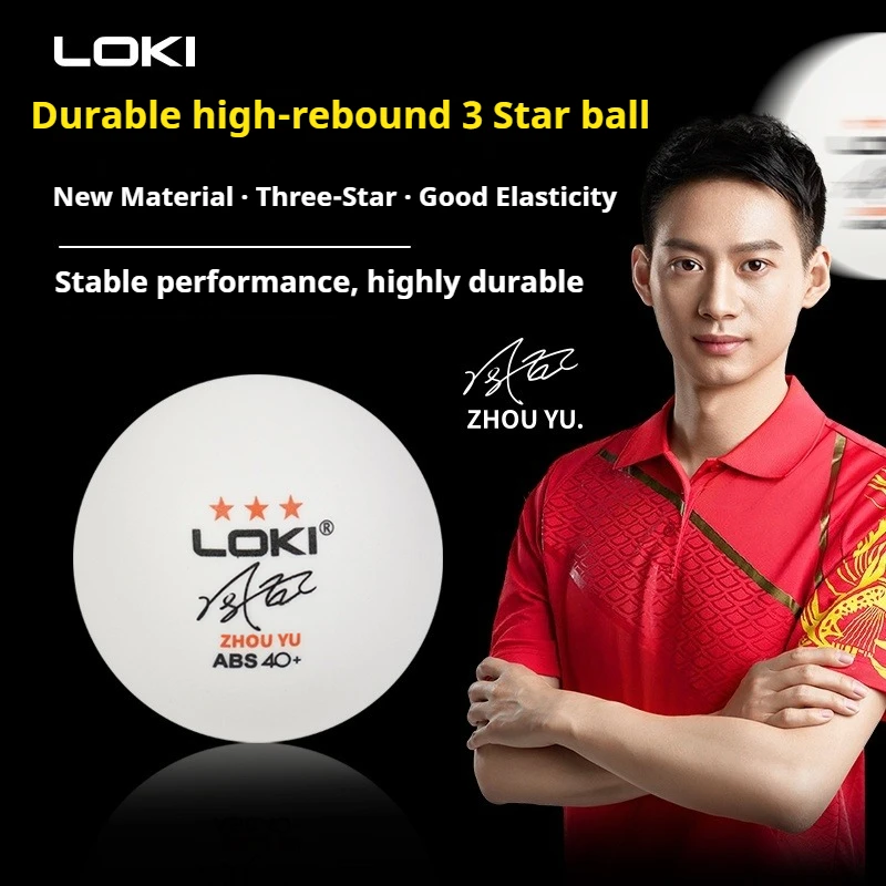 

LOKI 3 Stars Seamed Table Tennis Balls 40+mm New ABS Plastic Material Professional Ping Pong Balls for Club Training Durable