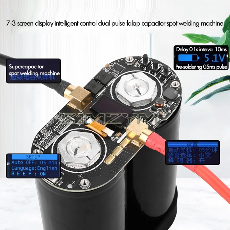 New K7-3 Screen Intelligent Control Spot Welder for 18650 Lithium Battery  5V2A Capacitor Spot Welder Double Pulse High Power
