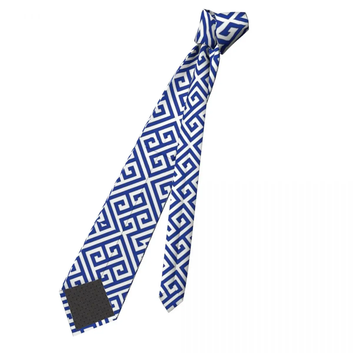 Meandros Greek Meander Men Necktie Slim Polyester 8 cm Wide Greek Key Neck Ties for Mens Accessories Gravatas Party