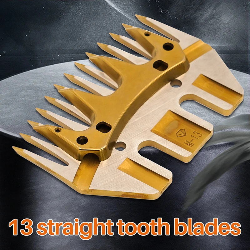 9/13 Tooth Golden Sheep Goats Shearing Clipper Blade Straight Tooth Alternative For Sheep Shearing Machine Shearing Scissors